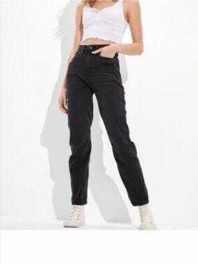 American Eagle Highest Rise 90's Boyfriend Jeans Black Wash size 6/28 NWT